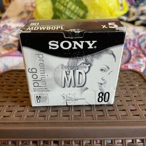 Sony Recordable Mini Disc Premium Gold 5-Pack Model MDW80PL